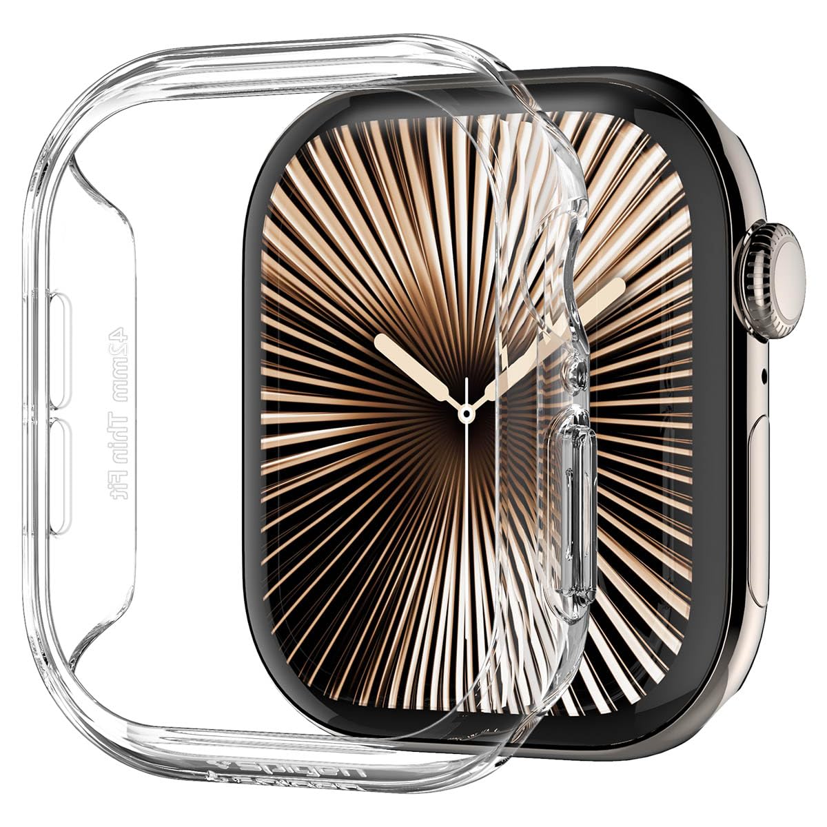 Spigen - Thin Fit Case For Apple Watch Series 10 42mm - Crystal Clear