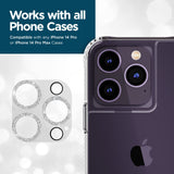 IPHONE 14 PRO/14 PRO MAX CASE-MATE LENS PROTECTOR - SPARKLE SILVER