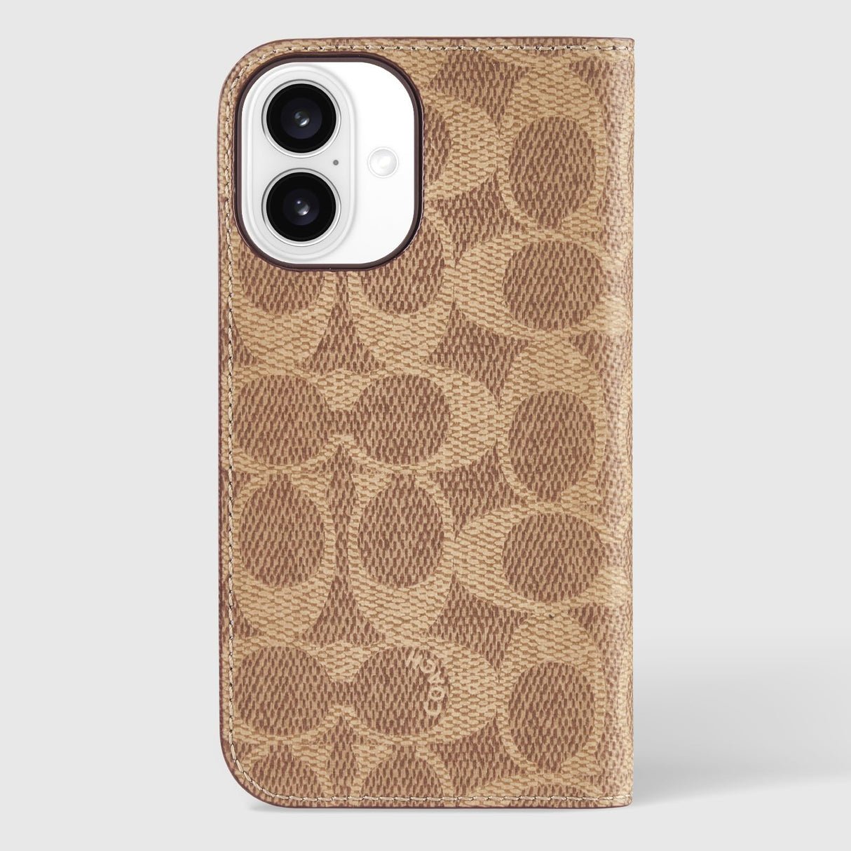 Coach - Folio Case For Apple Iphone 16 - Signature Tan