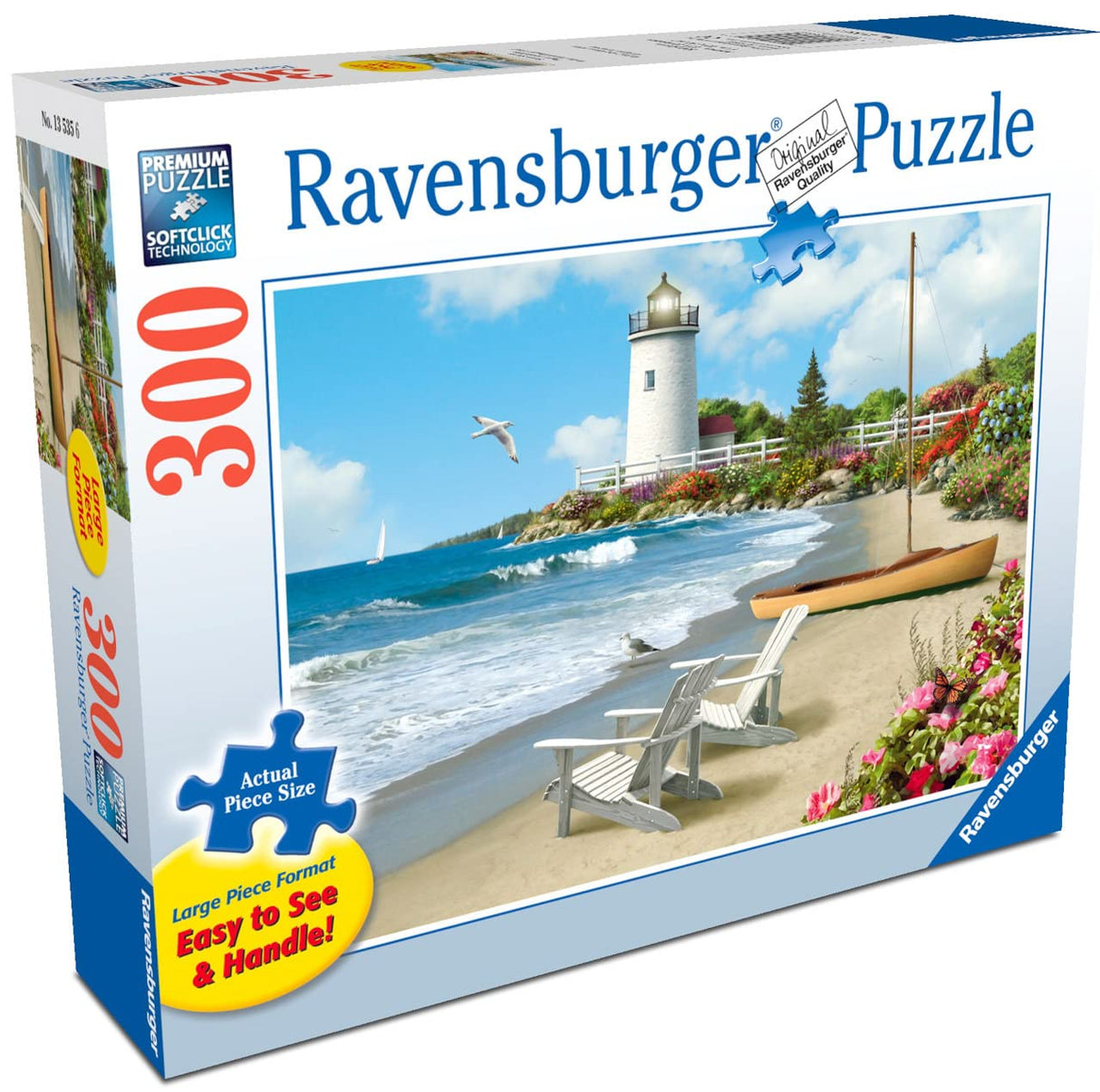 Ravensburger Sunlit Shores Jigsaw Puzzle - 300 Unique Pieces | Precision Fit | Anti-Glare Surface | Perfect for Adults and Kids | Eco-Friendly