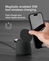 Belkin - Boost Charge Pro 2 In 1 Wireless Charging Dock With Magsafe - Black