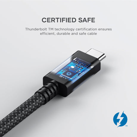 Satechi - Thunderbolt 4 Pro Type A To Type C Cable 3.1ft - Black