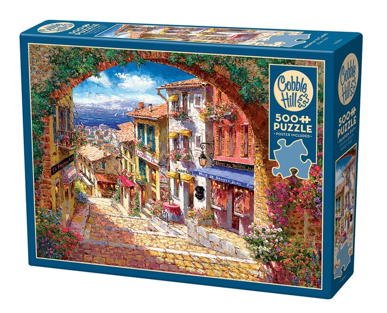 Cobble Hill 500 Piece Puzzle - Archway to Cagne - Sample Poster Included