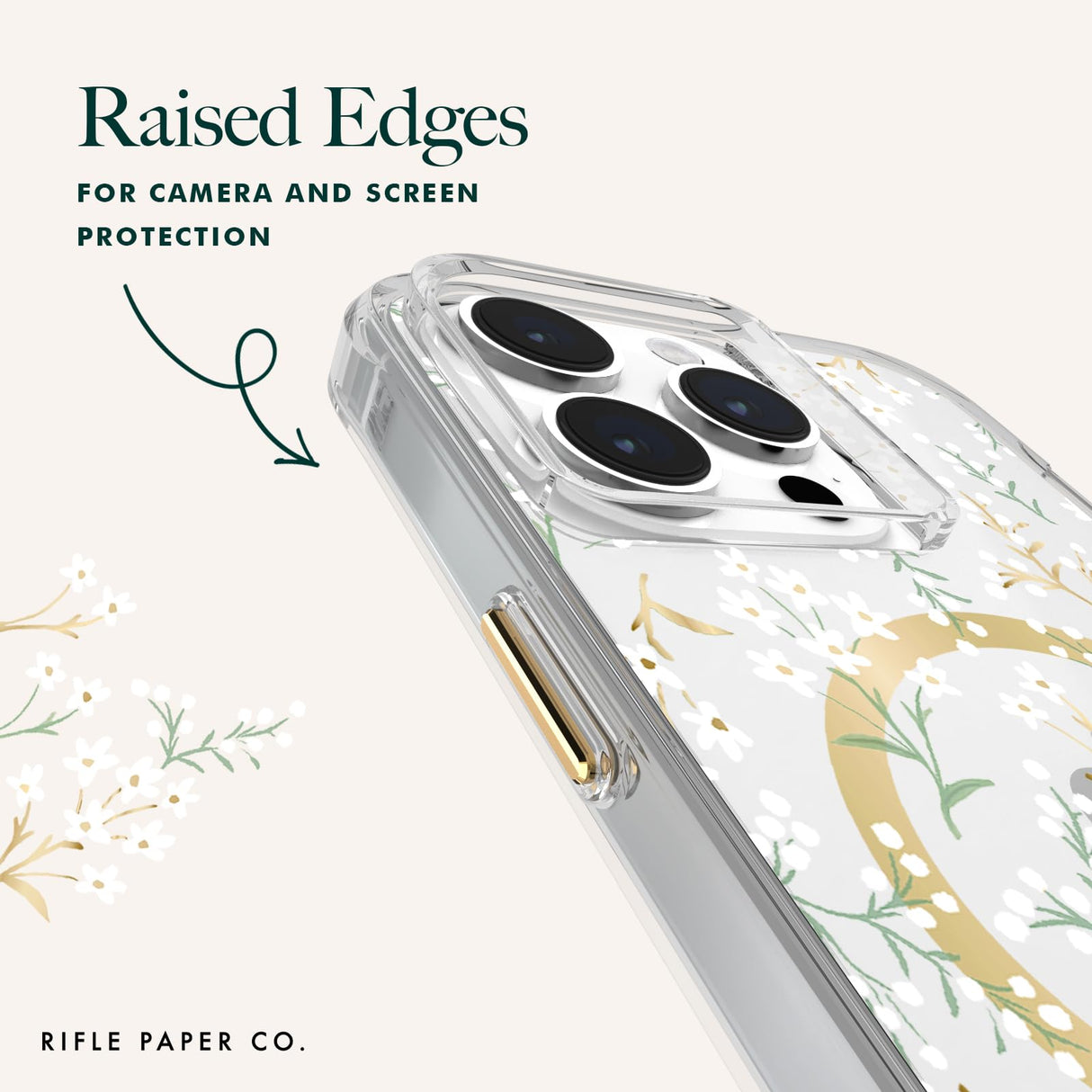 Rifle Paper Co - Magsafe Case For Apple Iphone 15 Pro Max - Petite Fleurs