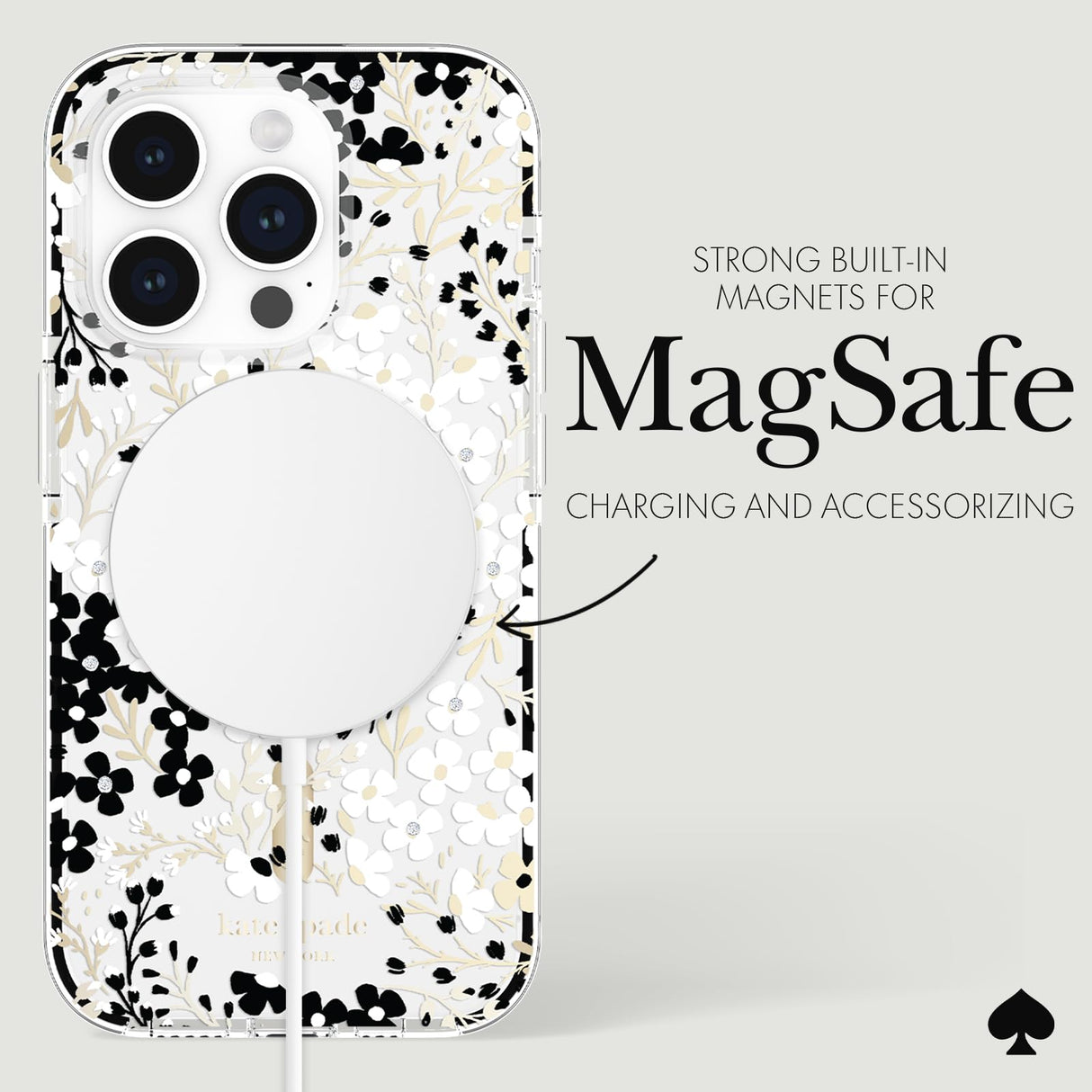 Kate Spade - New York Protective Hardshell Magsafe Case For Apple Iphone 15 Pro - Multi Floral