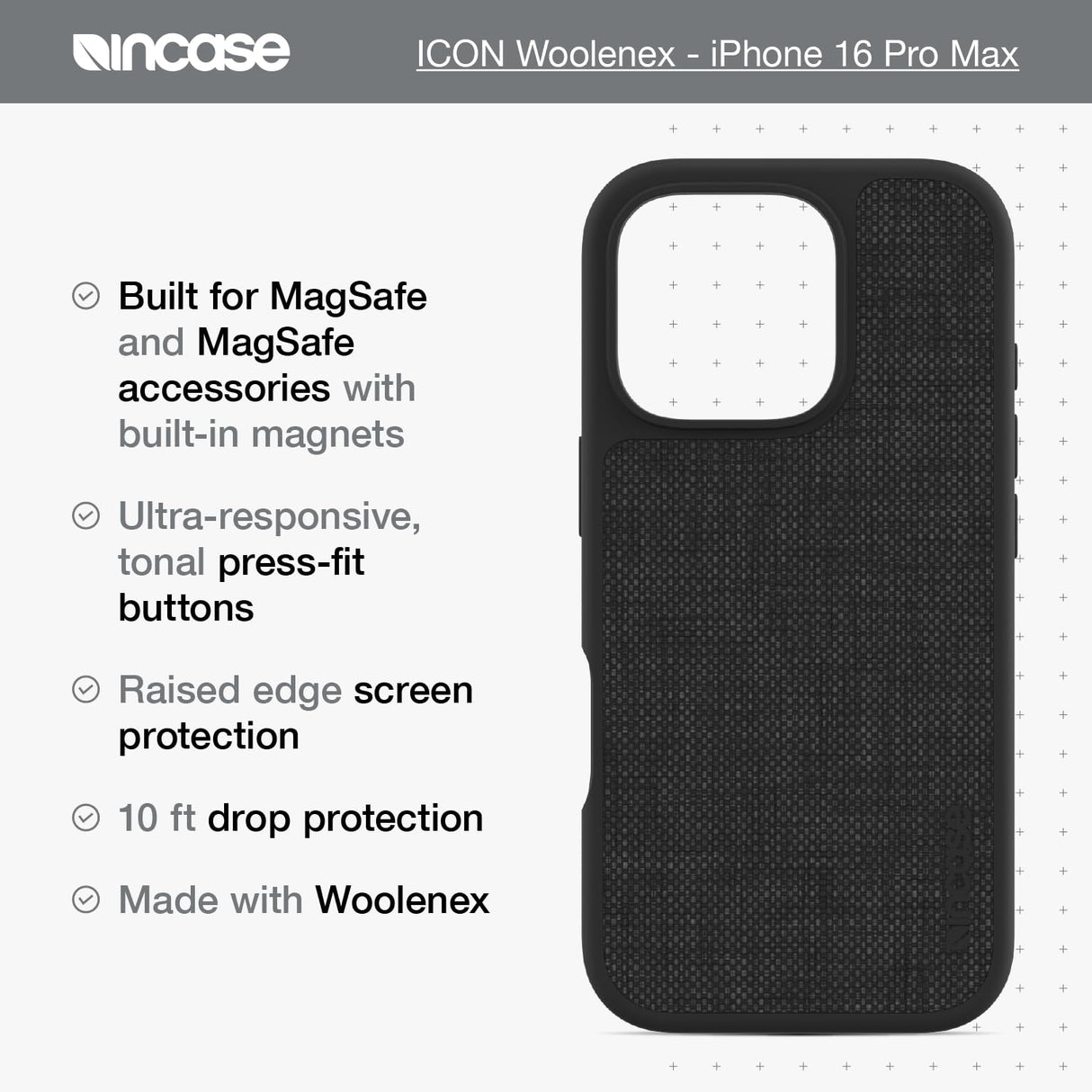 Incase - Icon Magsafe Case For Apple Iphone 16 Pro Max - Graphite