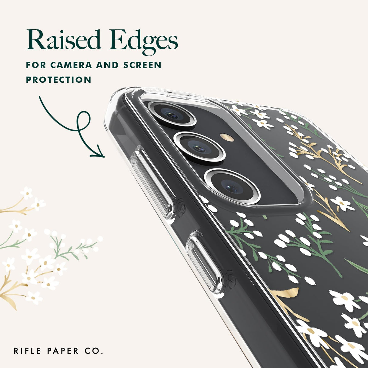 Rifle Paper Co - Ultra Slim Antimicrobial Case For Samsung Galaxy S24 - Petite Fleurs