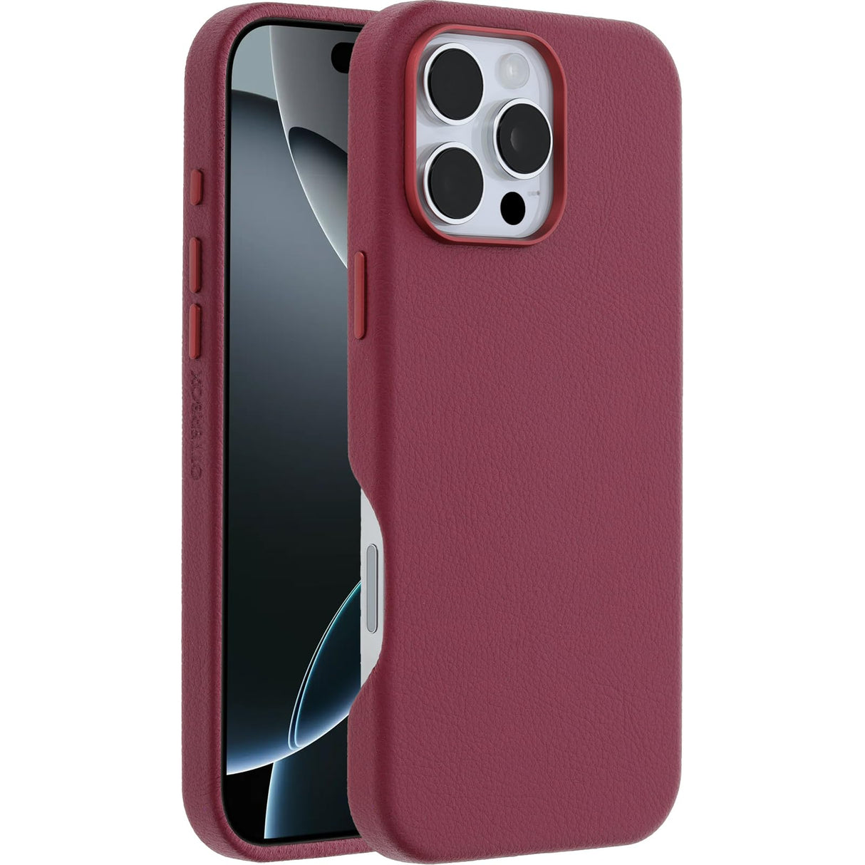 Otterbox - Symmetry Cactus Leather Magsafe Case For Apple Iphone 16 Pro Max - Maroon Bells