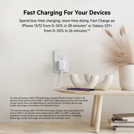 Belkin - Usb C Wall Charger 20w - White