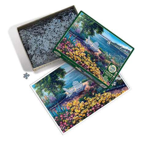Cobble Hill 1000 Piece Puzzle - Seashore - Sample Poster Included - image 3