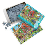 Cobble Hill Family Piece's 350 Puzzle - Farmyard Folly - Sample Poster Included