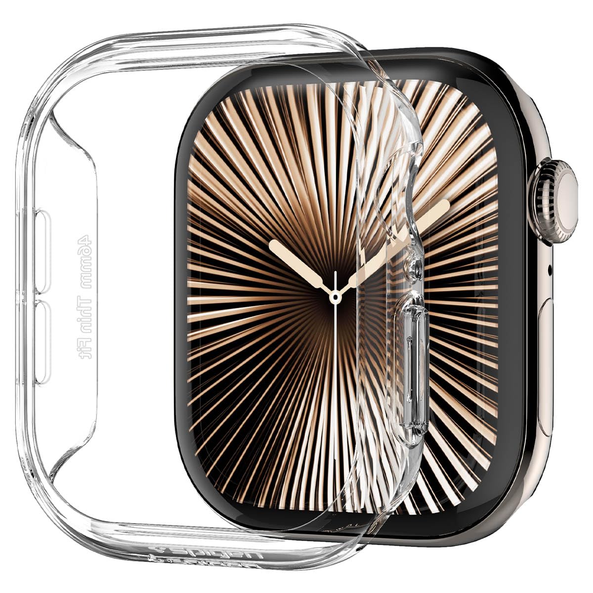 Spigen - Thin Fit Case For Apple Watch Series 10 46mm - Crystal Clear