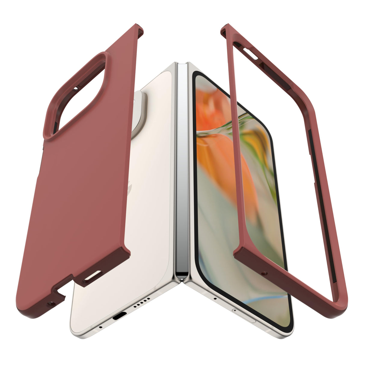 Otterbox - Thin Flex Case For Google Pixel 9 Pro Fold - Red Clay