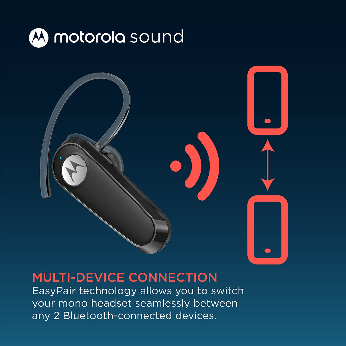 Motorola - Hk126 In Ear Mono Bluetooth Headset - Black