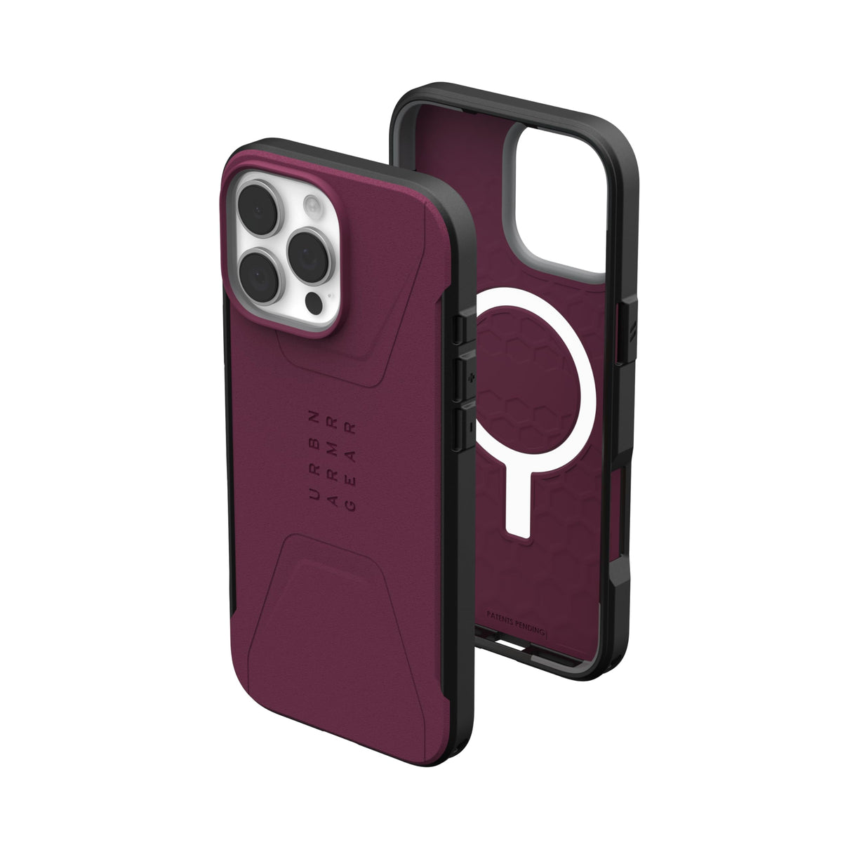 Urban Armor Gear (uag) -  Civilian Magsafe Case For Apple Iphone 16 Pro Max - Bordeaux