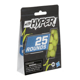 Nerf Hyper 25-Round Boost Refill, Includes 25 Hyper Rounds, for Use Hyper Blasters, Stock Up Hyper Games,Multi