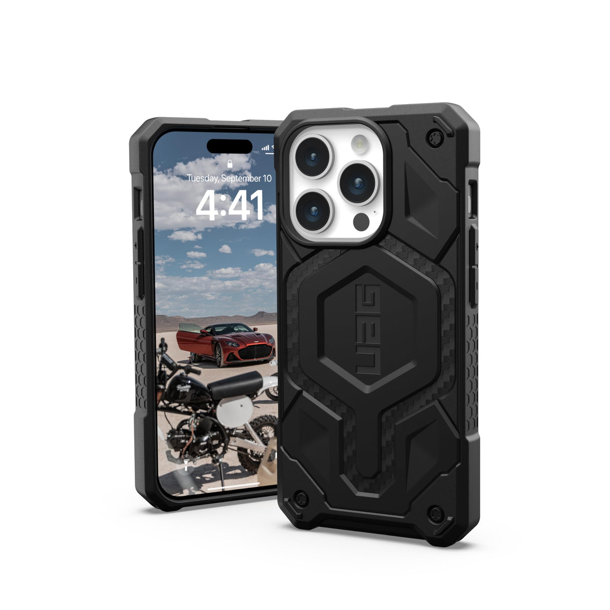 Urban Armor Gear (uag) - Monarch Pro Magsafe Case For Apple Iphone 15 Pro - Carbon Fiber