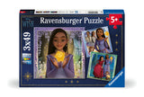 Ravensburger Disney Wish 3x49 Piece Jigsaw Puzzle for Kids - Every Piece is Unique, Pieces Fit Together Perfectly