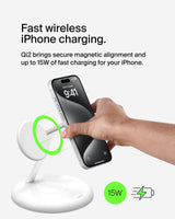 Belkin - Boost Charge Pro 3 In 1 Wireless Charging Stand With Qi2 - White