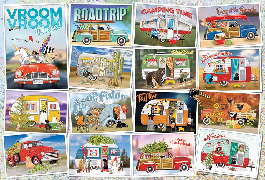 Cobble Hill 2000 Piece Puzzle - Vroom Vroom - Sample Poster Included