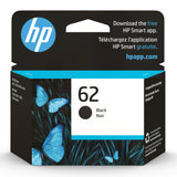 HP 62 Black Ink Cartridge | Works with HP ENVY 5540, 5640, 5660, 7640 Series, HP OfficeJet 5740, 8040 Series, HP OfficeJet Mobile 200, 250 Series