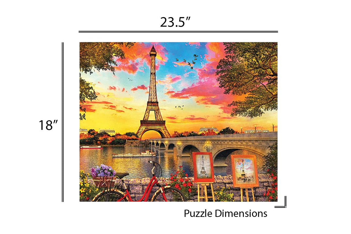 Springbok's 350 Piece Jigsaw Puzzle Paris Sunset - Made in USA