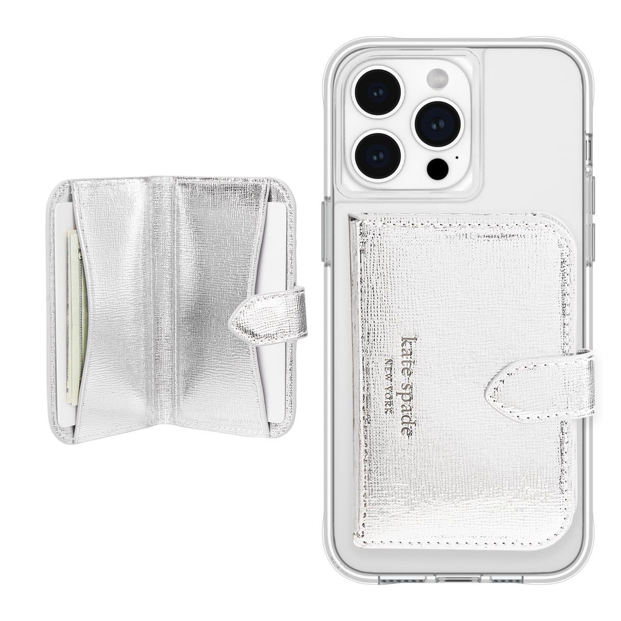 Kate Spade - Morgan Magnetic Wallet - Metallic Silver