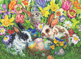 Cobble Hill Family Piece's 350 Puzzle - Easter Bunnies - Sample Poster Included