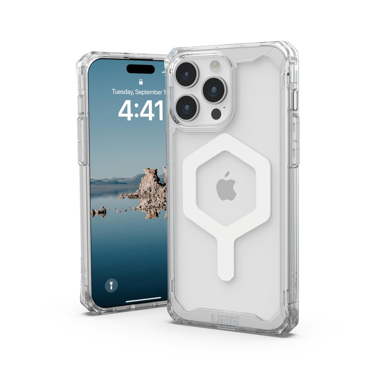 Urban Armor Gear (uag) - Plyo Magsafe Case For Apple Iphone 15 Pro Max - Ice And White