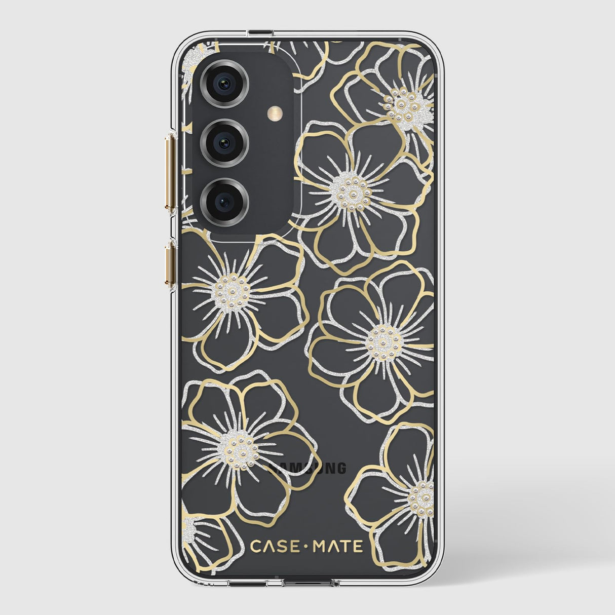 Case-mate - Floral Gems Case For Samsung Galaxy S24 - Gold