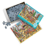 Cobble Hill Family Piece's 350 Puzzle - Elves at Work - Sample Poster Included