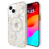 IPHONE 15 CASE-MATE FLORAL GEMS CASE WITH MAGSAFE - GOLD