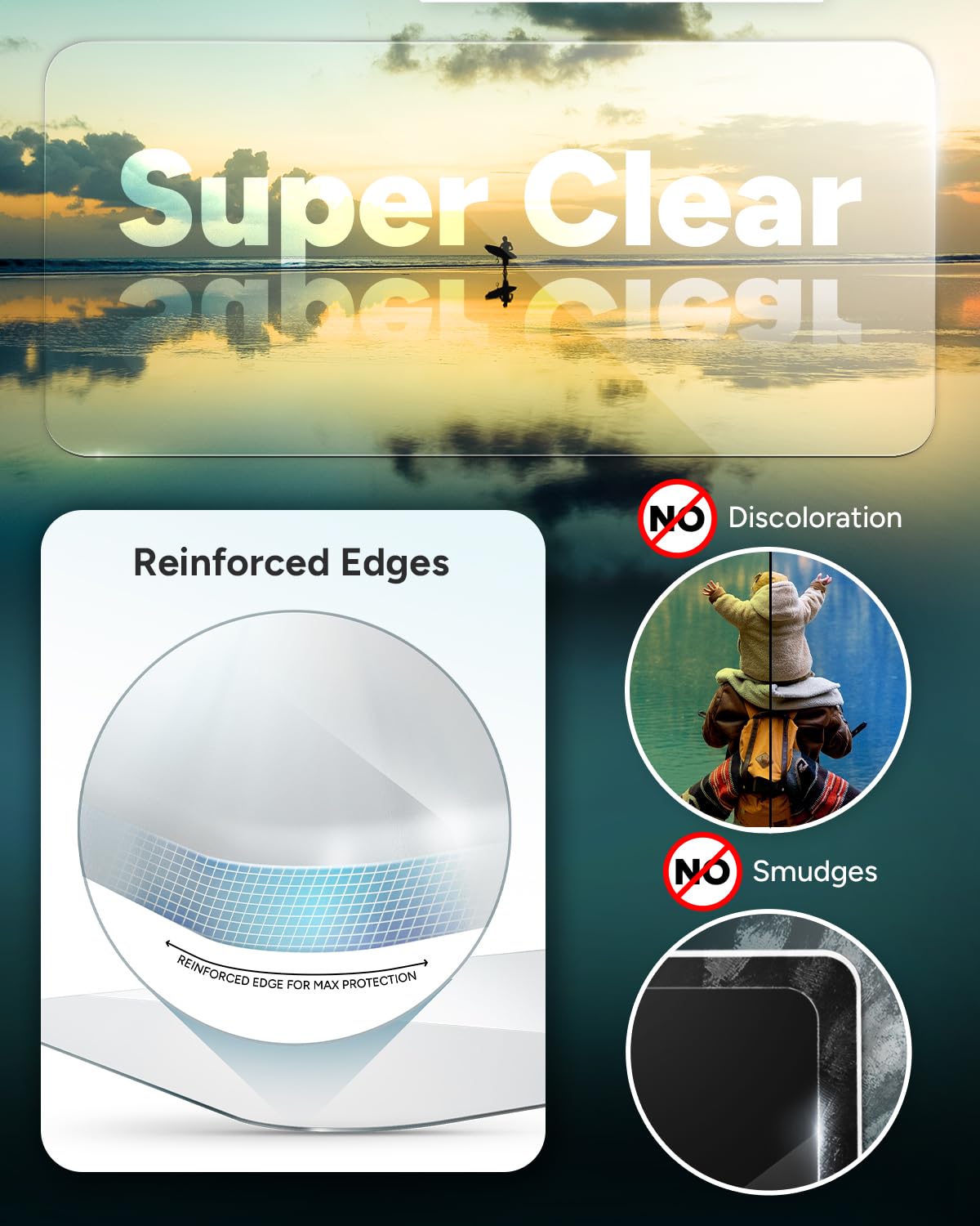 Zagg - Invisibleshield Glass Elite Antimicrobial Anti-glare Glass Screen Protector For Apple Iphone 15 Pro Max  - Clear