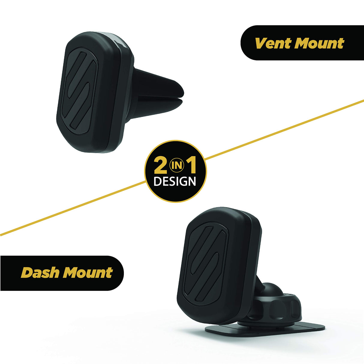 Scosche - Magicmount 2 In 1 Vent / Dash Mount - Black