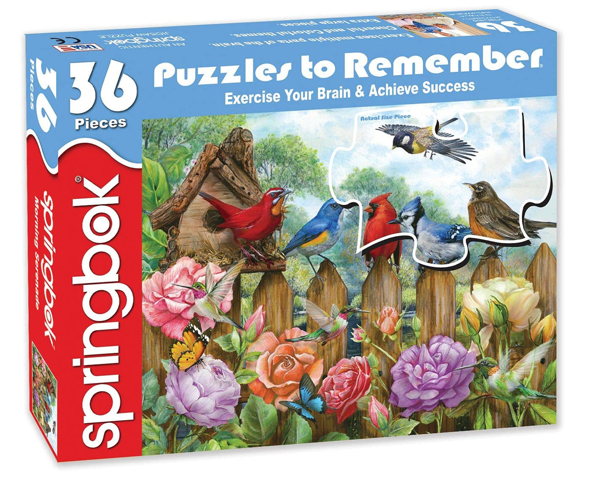 Springbok Puzzle to Remember - Alzheimer & Dementia Activity - 36 Piece Jigsaw Puzzle Morning Serenade - Made in USA