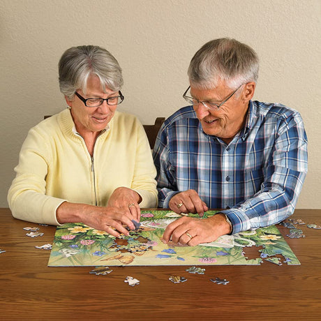 Cobble Hill 275 Piece Easy-Handling Puzzle - Tea for Two - Sample Poster Included