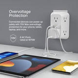 Belkin - 6 Outlet Wall Surge Protector With Usb C And Usb A Ports - White