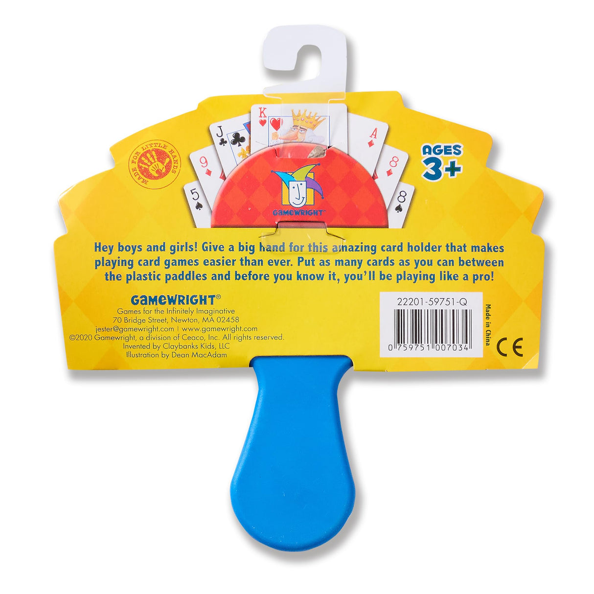 Gamewright - The Original Little Hands Playing Card Holder - Card Game Accessory for Kids - Ages 3 and Up - Perfect for Family Game Night! , 5"