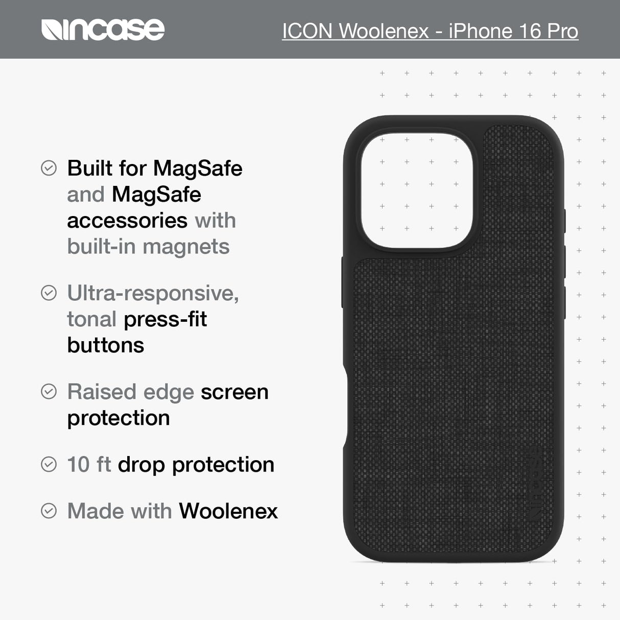 Incase - Icon Magsafe Case For Apple Iphone 16 Pro - Graphite