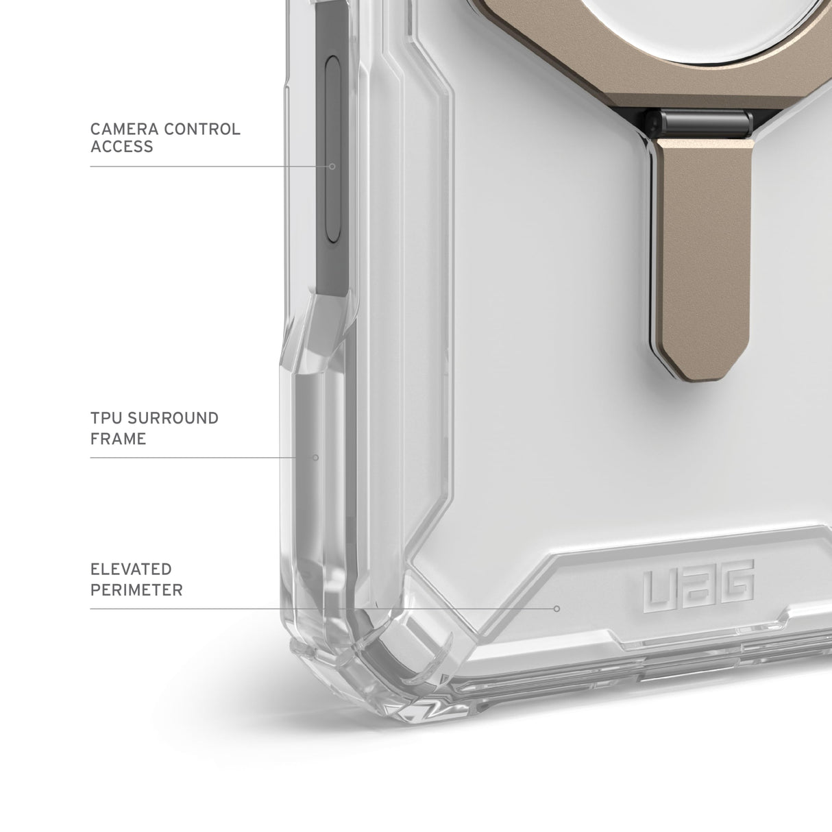 Urban Armor Gear (uag) -  Plasma Xte Magsafe Case For Apple Iphone 16 Pro Max - Clear And Titanium