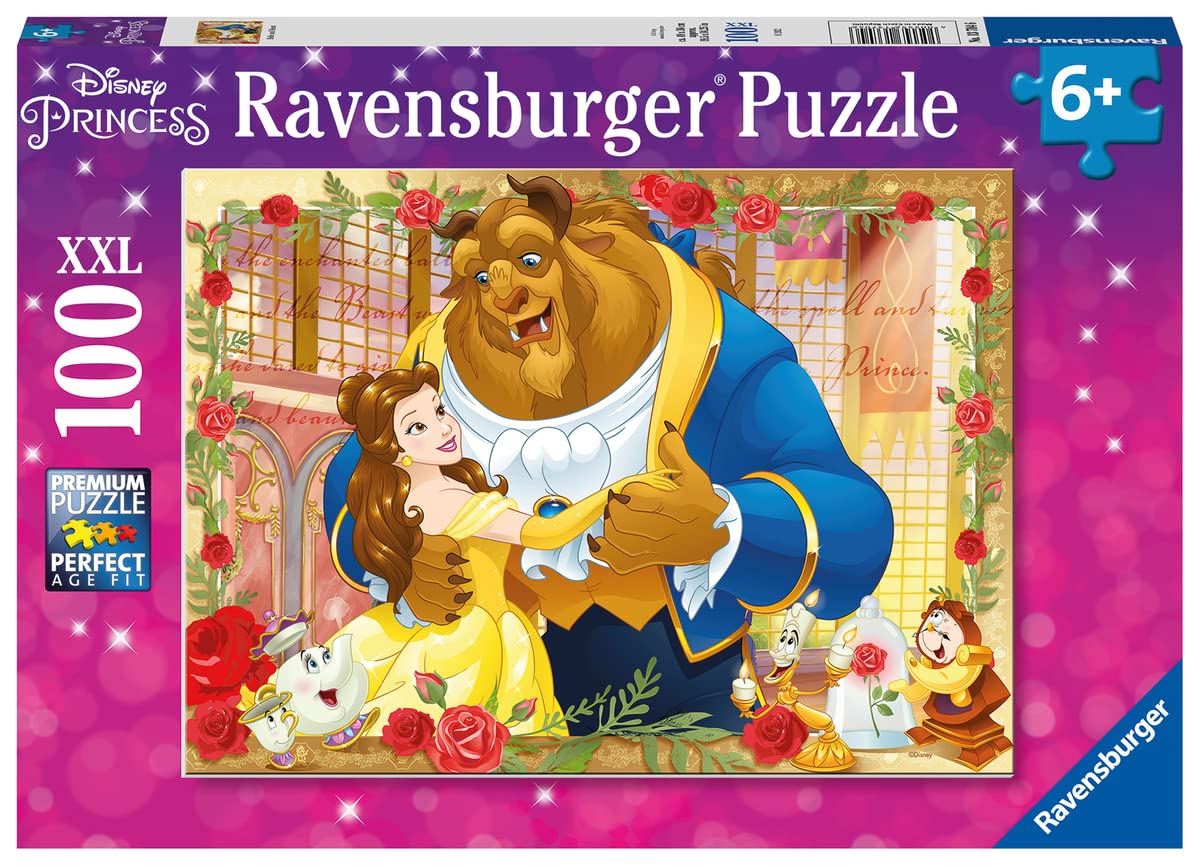 Ravensburger Disney Princess: Belle & Beast Puzzle Set | 100 Piece | Kids Educational Toy | Ideal for Enhancing Cognitive Skills for All Occasions