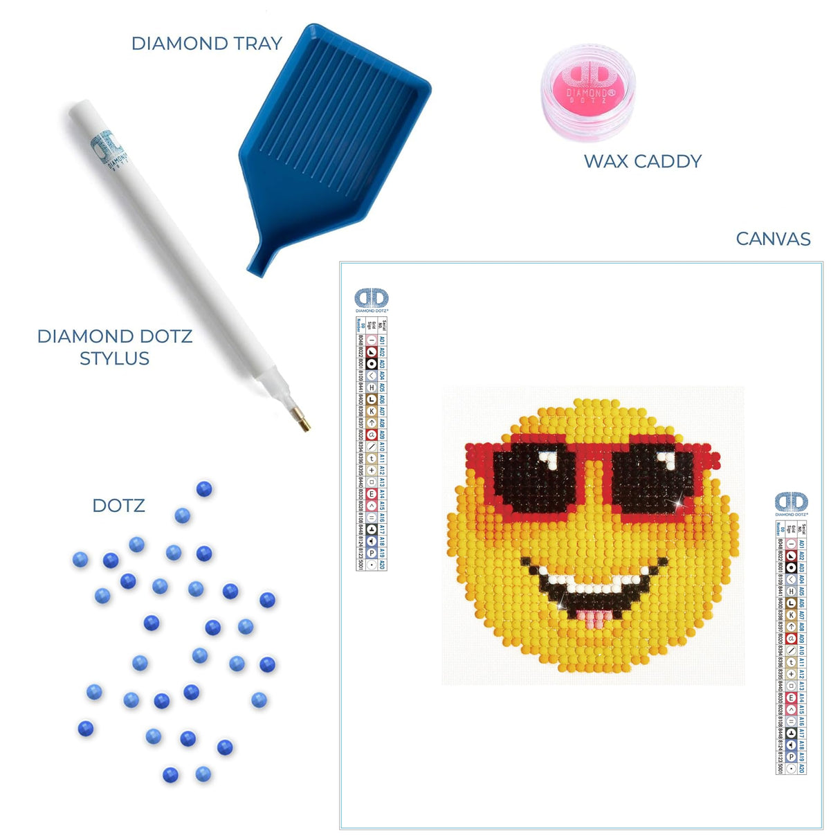 DIAMOND DOTZ ® - Smiling Face Diamond Painting Artwork Kit Diamond Painting Kits, Diamond Art Kits for Adults, Gem Art, Diamond Art, Diamond Dotz Kits