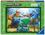 Ravensburger Minecraft Mosaic - 1000 Piece Jigsaw Puzzle for Kids and Adults | Unique Softclick Technology | Vibrant, Glare-Free Imagery | FSC Certified Eco-Friendly Material