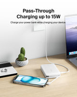 Belkin - Boostcharge Power Bank With Integrated Cable 10,000 Mah - White