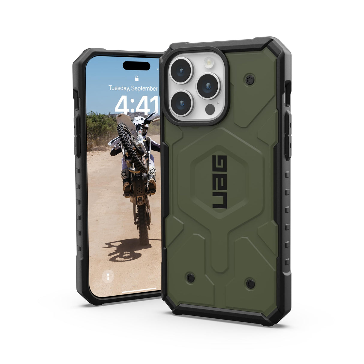 Urban Armor Gear (uag) - Pathfinder Magsafe Case For Apple Iphone 15 Pro - Olive Drab