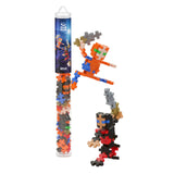 PLUS PLUS 3D Figure Building Block Set, Fun Stem Toys for Kids, 70 Interlocking Pieces - Ninjas Mini Maker Tube