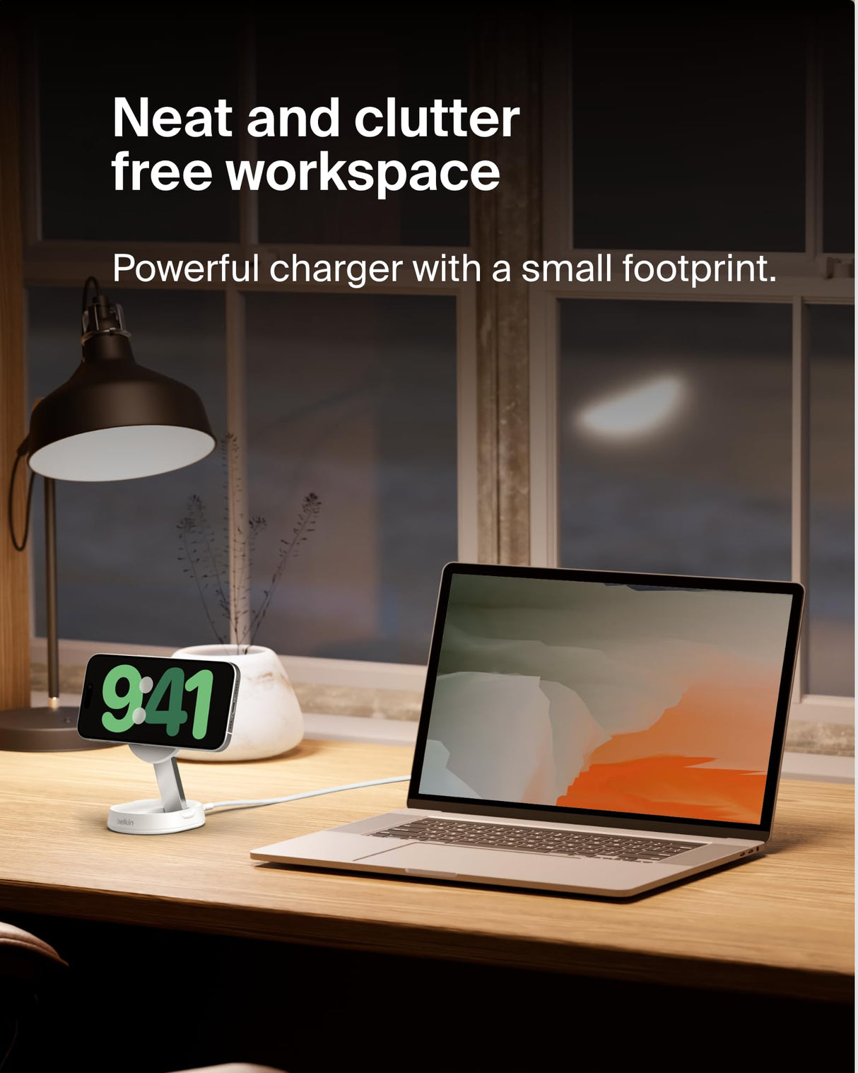 Belkin - Boost Charge Pro Convertible Magnetic Wireless Charging Stand With Qi2 15w - White