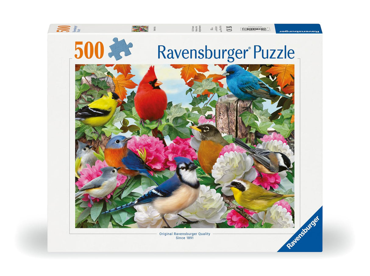 Ravensburger Garden Birds 500 Piece Jigsaw Puzzle for Adults - 12000147 - Handcrafted Tooling, Made in Germany, Every Piece Fits Together Perfectly