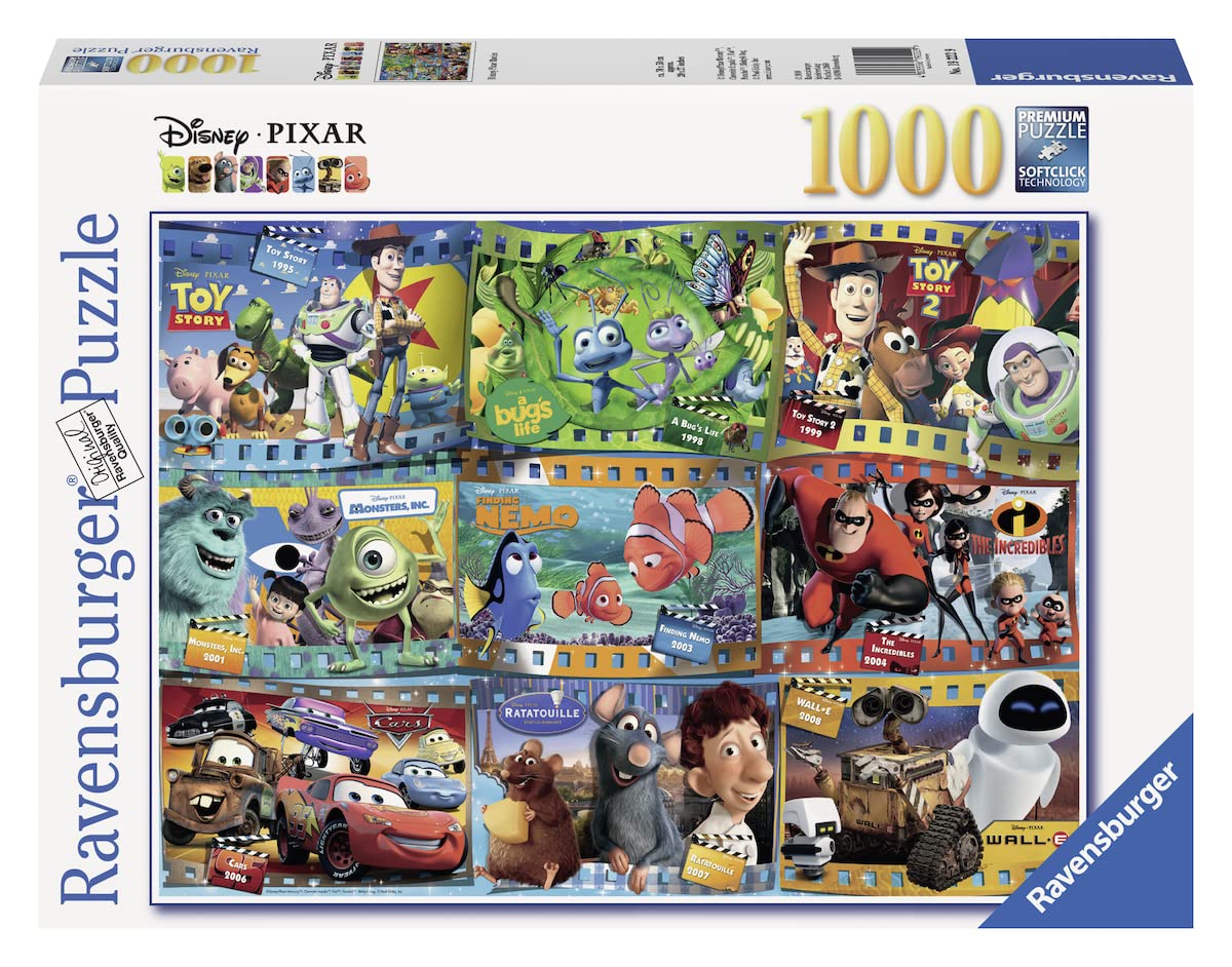 Ravensburger Disney Pixar Movies 1000 Piece Jigsaw Puzzle for Adults – Every piece is unique, Softclick technology Means Pieces Fit Together Perfectly