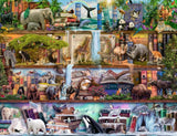 Ravensburger Aimee Stewart: Wild Kingdom Shelves - 2000 Piece Jigsaw Puzzle | Engaging Brain Game | Unique Puzzle Pieces | FSC-Certified Materials